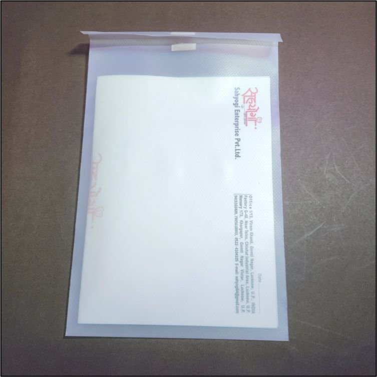 Patient Report Velcro Bag Transparent, Size 6.5"x9.5” - Image 3