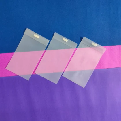 Bank Velcro Bag Transparent, Size 4"x7"