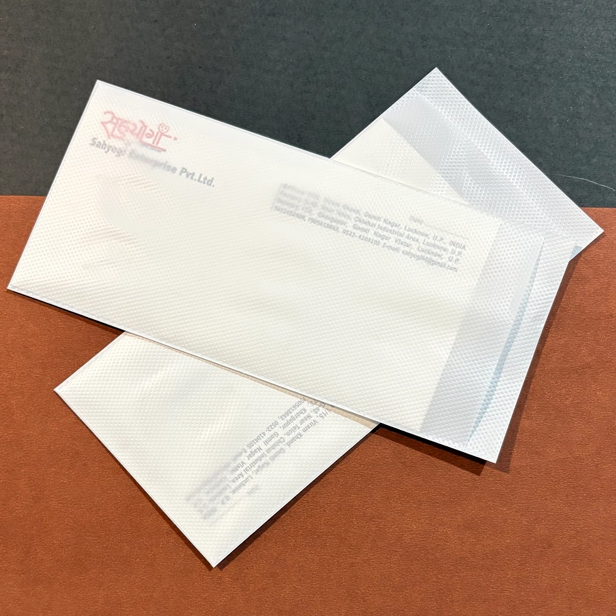 Synthetic White Envelopes Sahyogi Enterprise 4.5x9.5 Envelopes and Covers)img